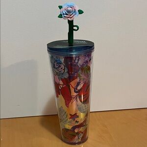 Starbucks Floral Silicone Tumbler Topper